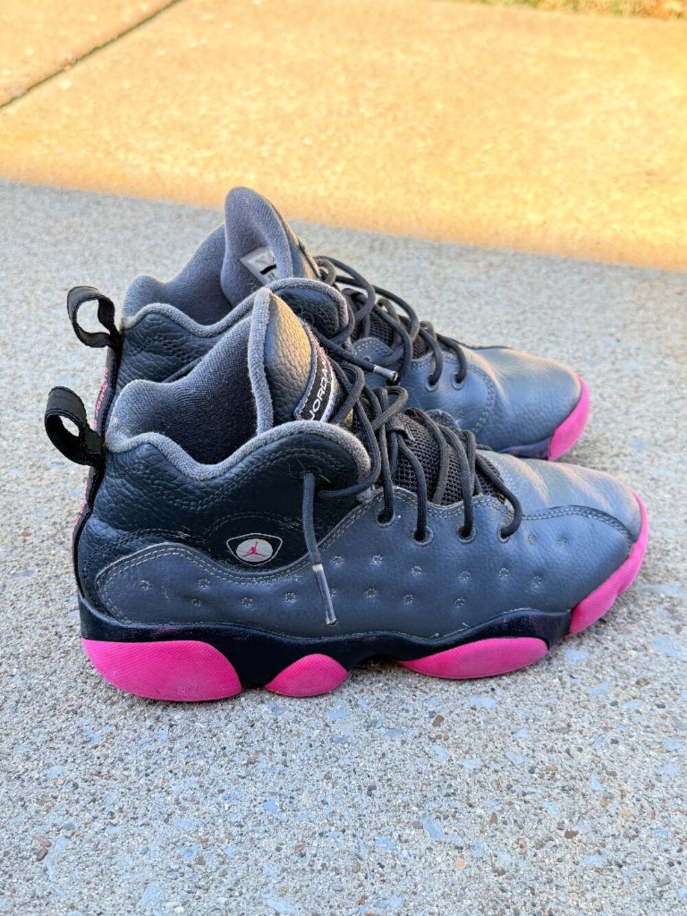 Jordan Jumpman Team II Girls 3Y Grey Pink Sneakers Y2K Retro Basketball Core 437